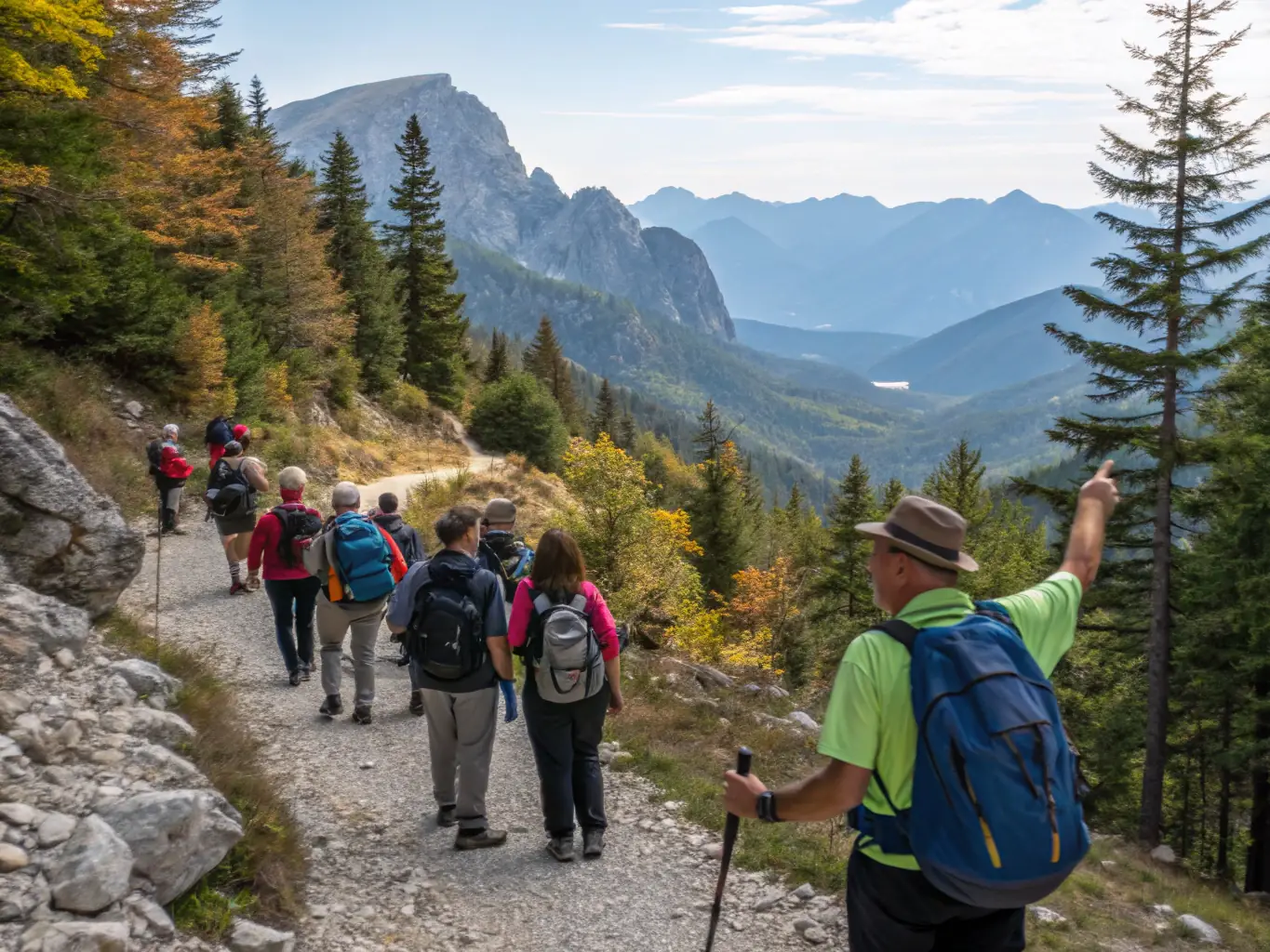 A scenic shot of participants using their orienteering skills in a natural park, highlighting the combination of sport and environmental appreciation.