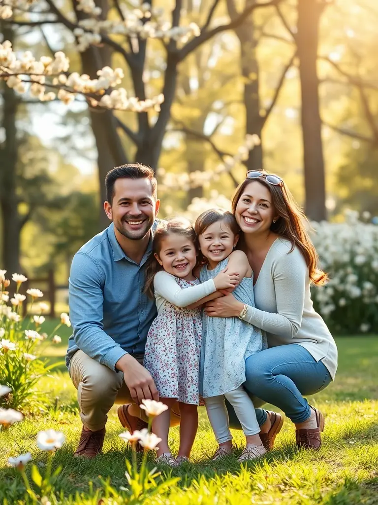 A scenic view of a family participating in a recreational orienteering event, enjoying the outdoors and navigating a course together.